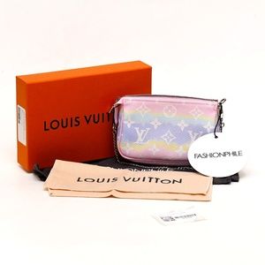 LOUIS VUITTON Monogram Escal Mini Pochette Accessoires Pastel New In Box!